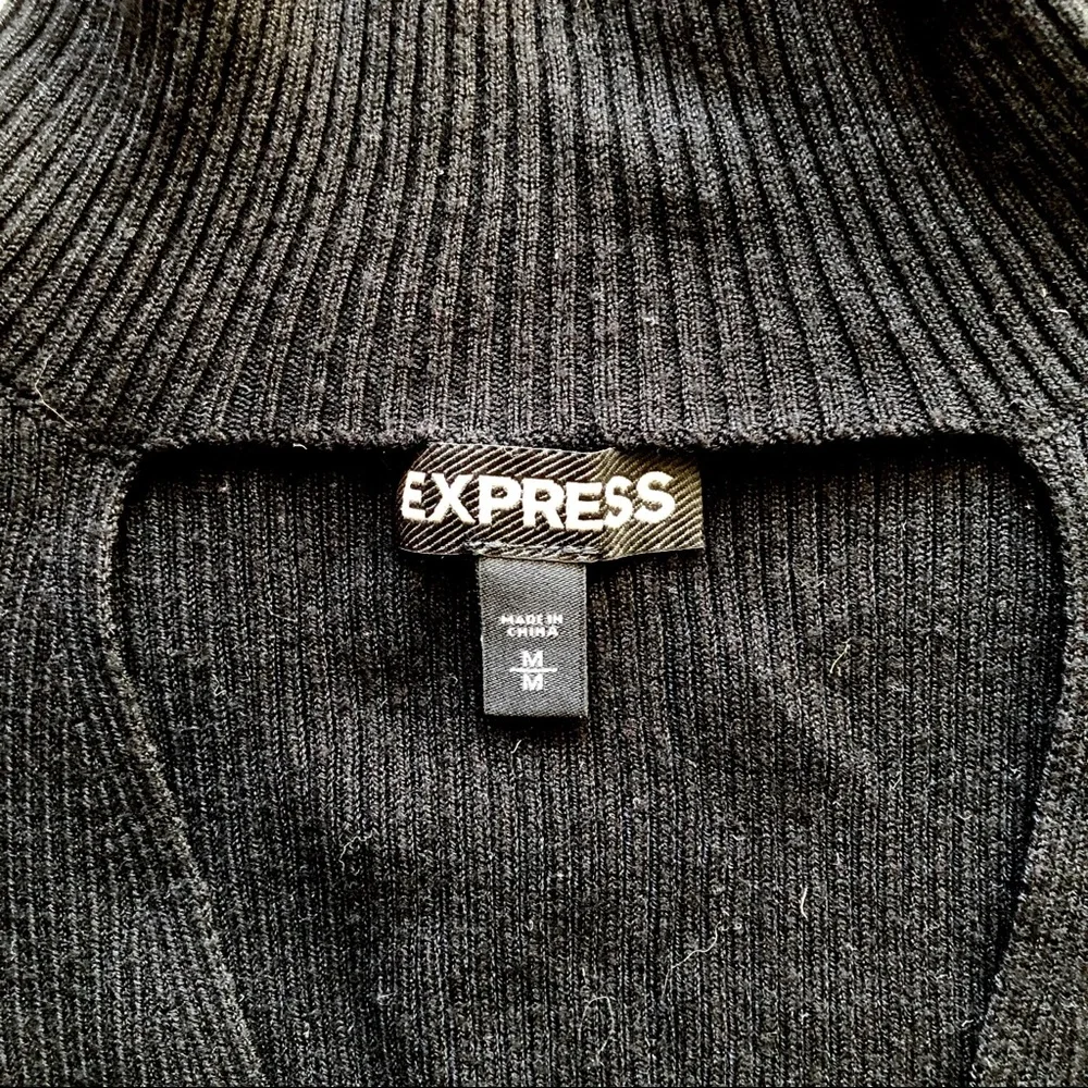 EXPRESS Ribbed Top with V Chocker - Picture 4 of 5